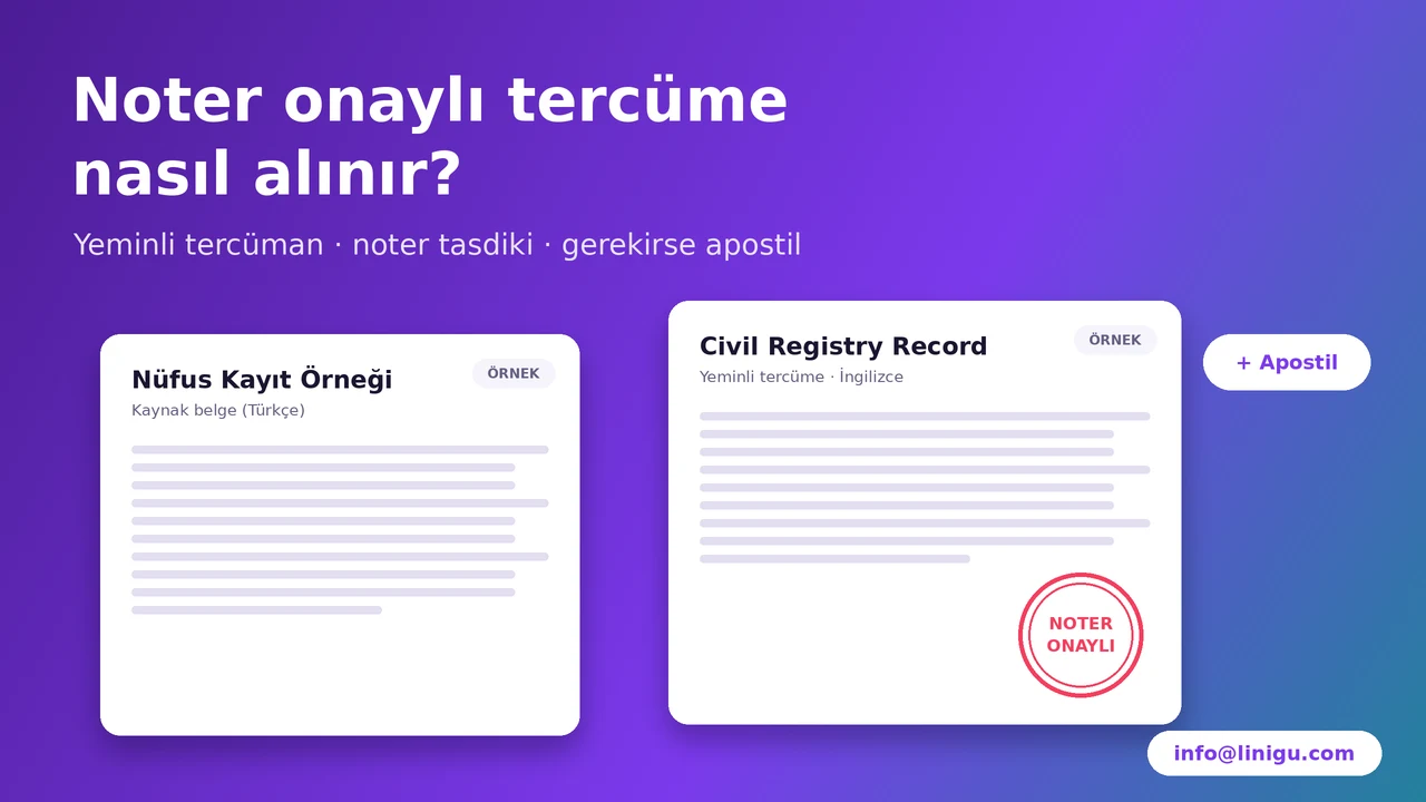 Noter Onaylı Tercüme Nedir, Nasıl Alınır? (2026 Rehberi)