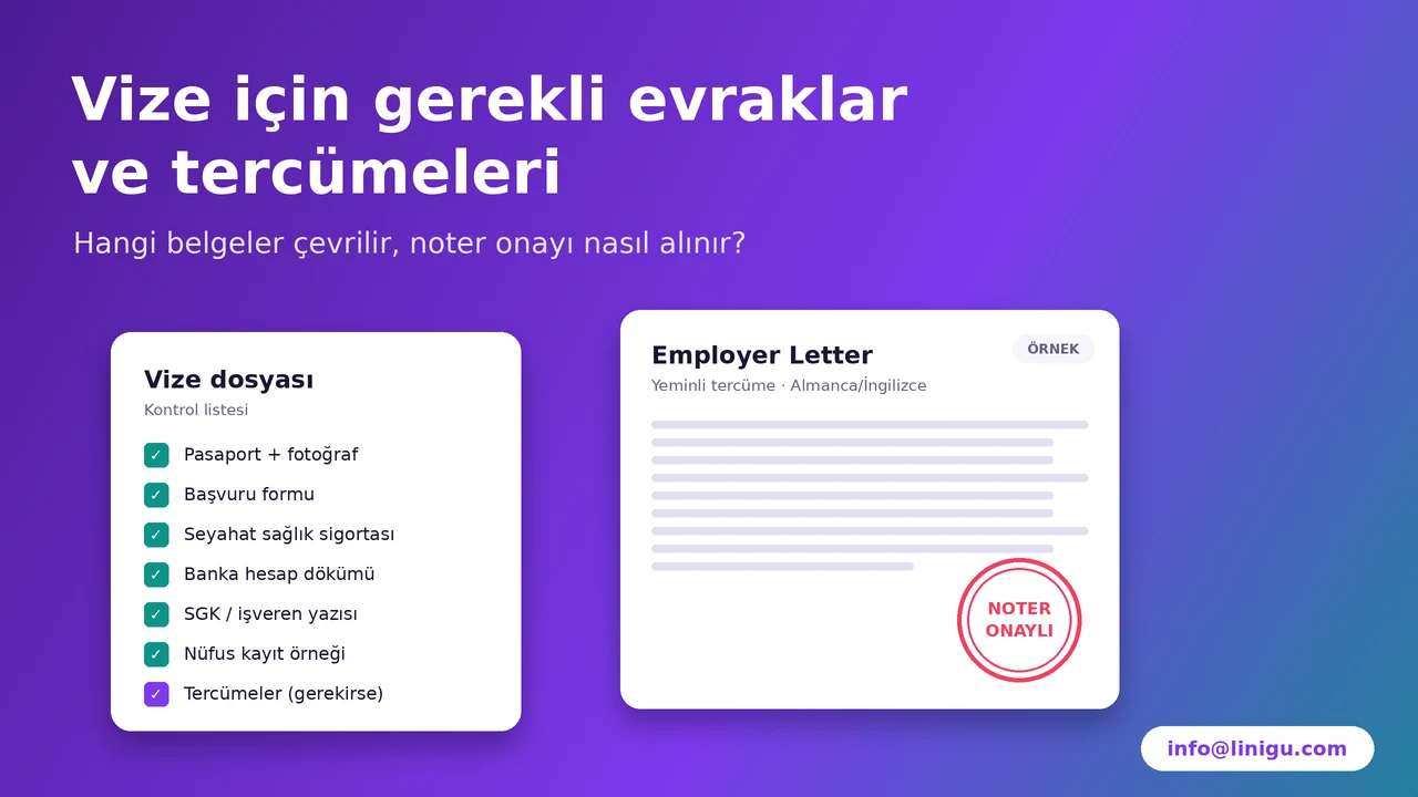 Vize İçin Gerekli Evraklar: Hangi Belgeler Tercüme Edilir?